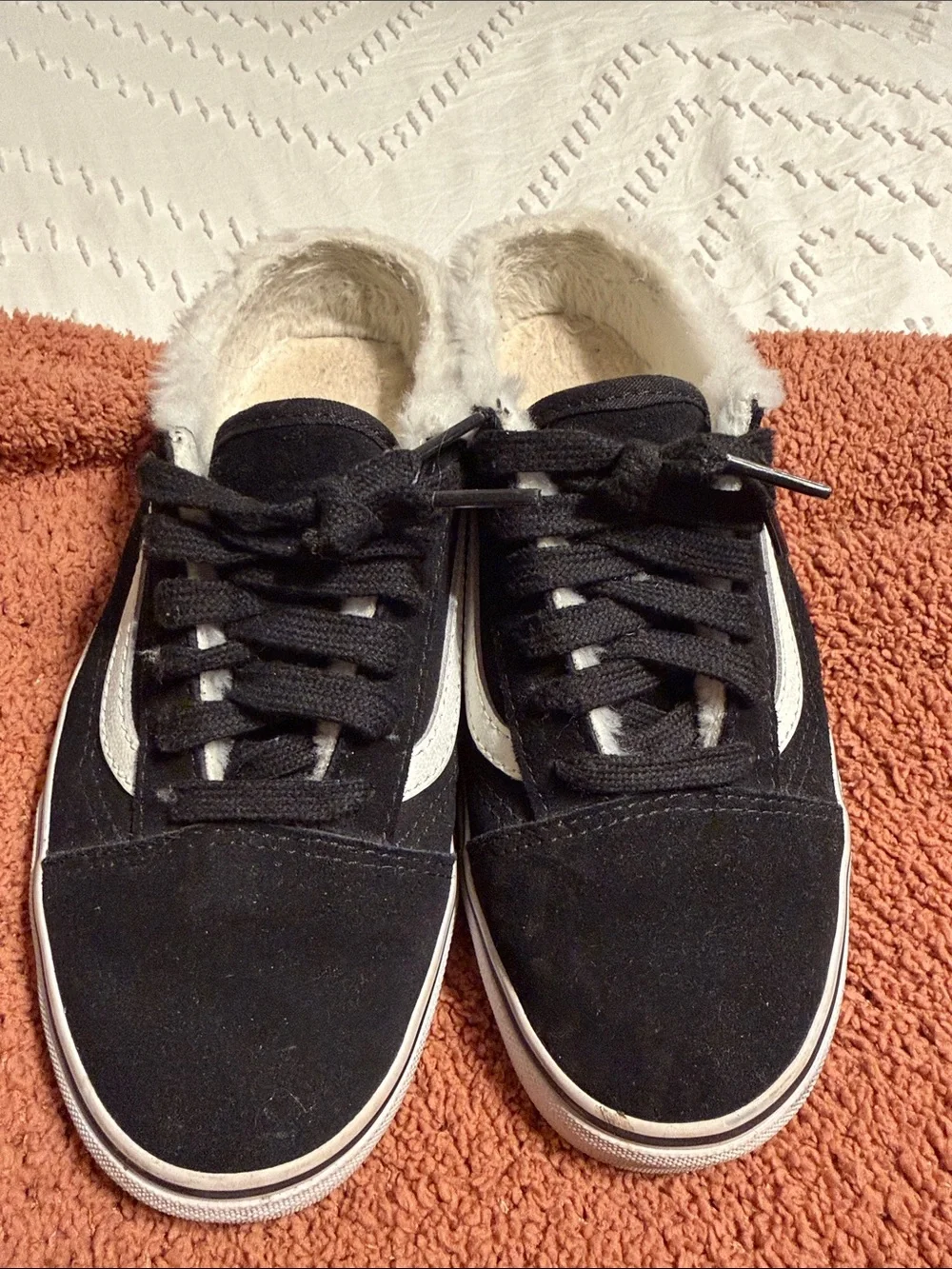 Vans Black Suede Old Skool Sneakers with White Stripe